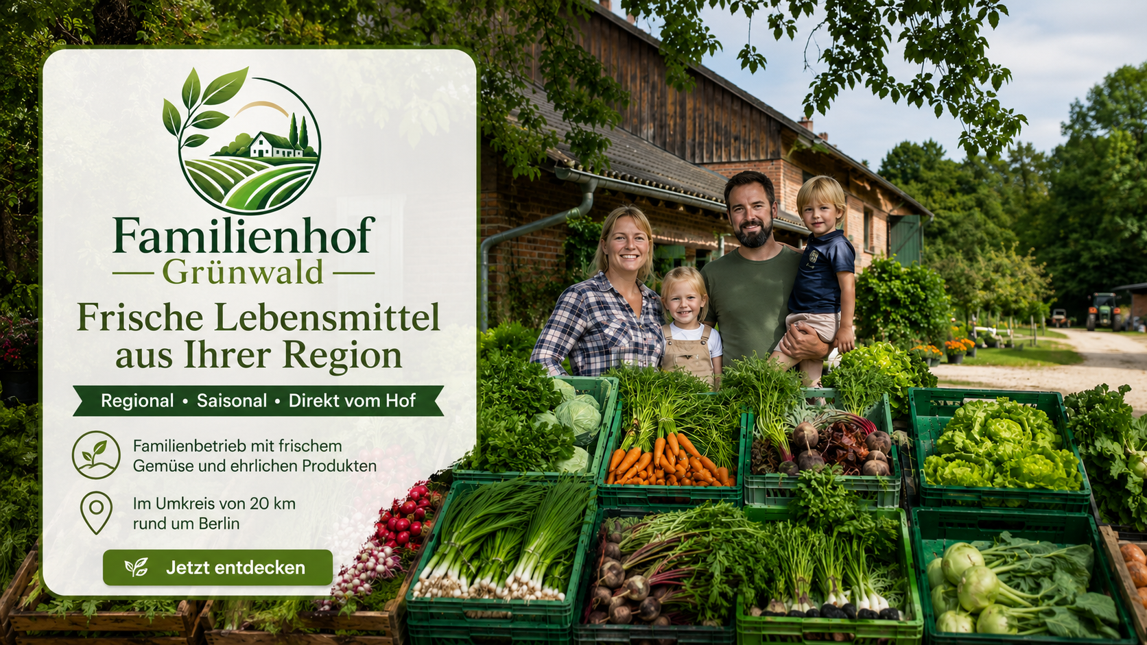 commercial cover of a family-run fresh food business near Berlin